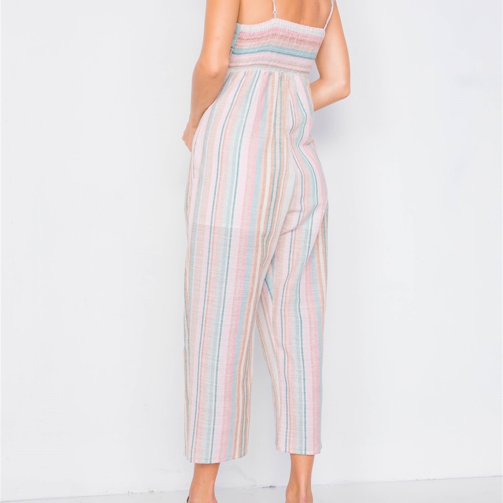 Pastel Stripe Jumpsuit - Picture 2 of 5